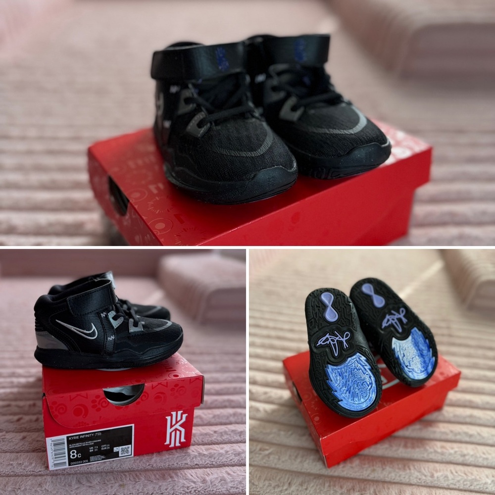 Nike Kids Black and Blue Sneakers